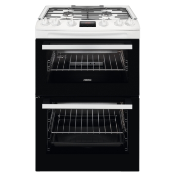 Zanussi ZCG63260WE 60cm Gas Cooker, Stainless Steel