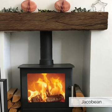 Aged Rustic Oak Fireplace Beam, Jacobean
