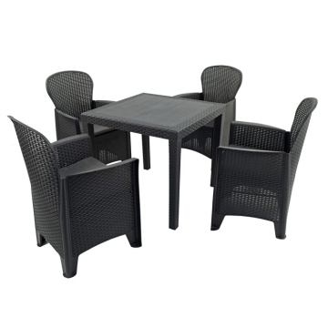 Europa Leisure Salerno Square Table with 4 Sicily Chairs