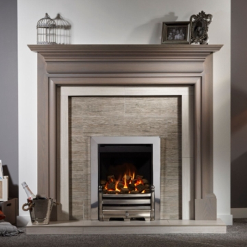 OER Trentham 56" Grey Wash Timber Fireplace Surround