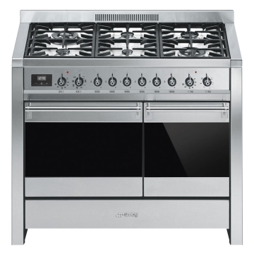 Smeg Opera A2-81 100cm Dual Fuel Range Cooker, Stainless Steel