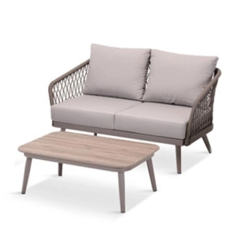 LG Outdoor Sarasota 2 Seater Lounge Sofa & Table