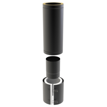 Adjustable Starter Length 470-605mm - 5" Twinwall Flue (125mm)