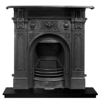 Carron Victorian Large Cast Iron Fireplace, Black