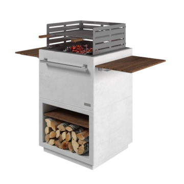 Grill Suite with optional side shelves and log store shelf