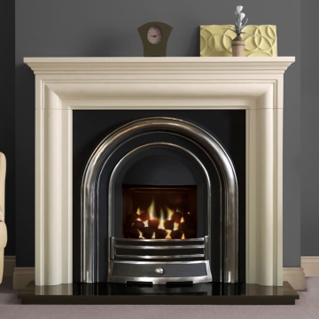 PureGlow Wenlock 54" Limestone Fireplace Surround