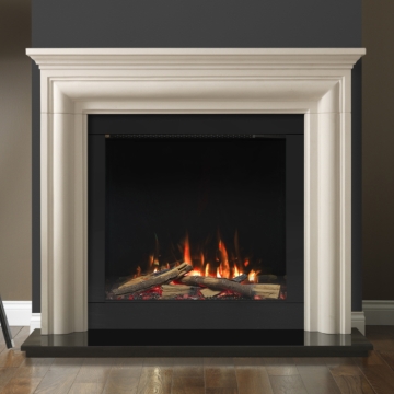 PureGlow Wenlock Limestone Electric Fireplace Suite