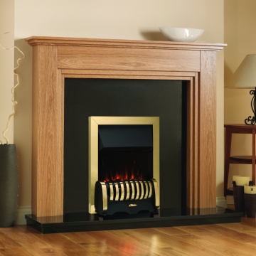 PureGlow Whitton Oak Finish 48" Fireplace Suite