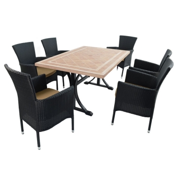 Europa Leisure Hampton Dining Table with Stockholm 6 Seater Chair Set