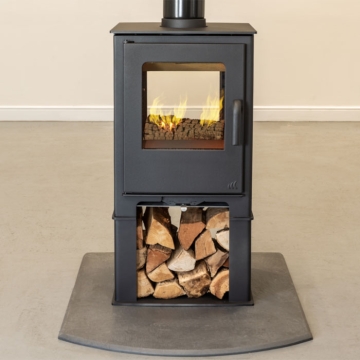 Mendip Loxton 8 Double Sided Logstore SE Woodburning Stove