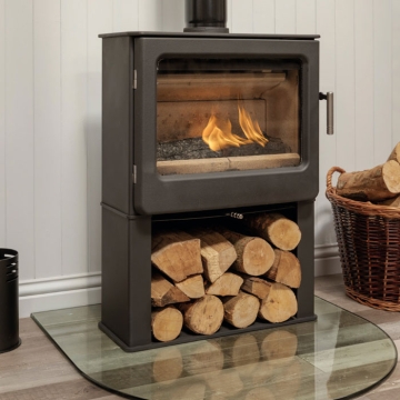 Mendip Ashcott Wide Logstore Catalyst Wood Burner Mendip Ashcott Wide Logstore Catalyst Wood Burner