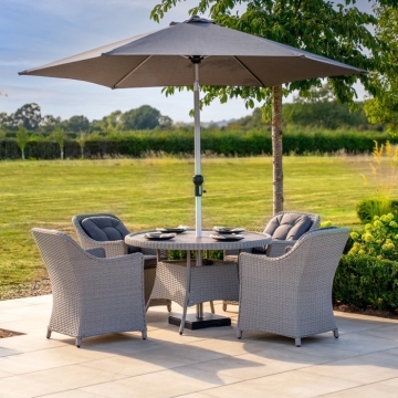 Kettler Foxley 4 Seater Garden Dining Set with Eco-Wood Table