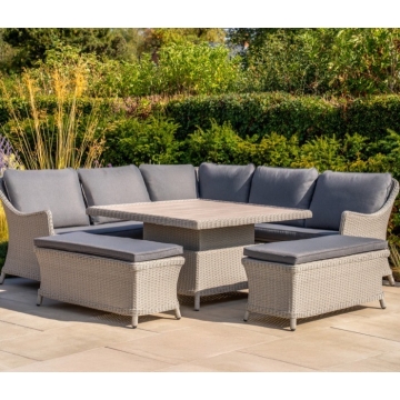 Kettler Foxley Square Corner Set With Adjustable Table 