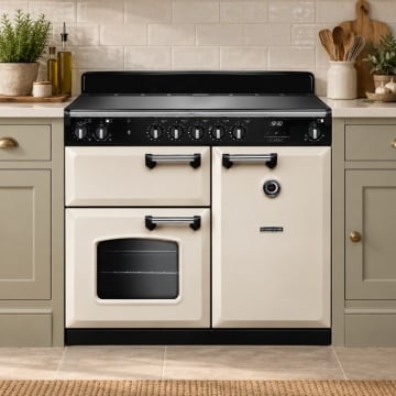 Rangemaster Classic 100cm Induction Range Cooker, Pale Cream, Roomset