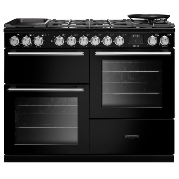 Rangemaster Nexus 110cm NEXO110DF/CM1 Dual Fuel Range Cooker, Gloss Black