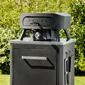 Cozze 13" Gas Pizza Oven with Rotating Stone, Black Edition