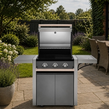 Beefeater 1500 Series 3 Burner BBQ & Side Burner Trolley