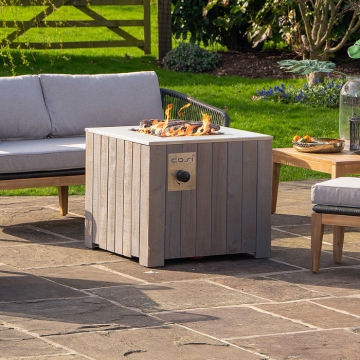 Cosicube 70 Gas Fire Pit, Grey Wash