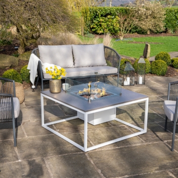 Cosiloft 100 Gas Fire Pit, White & Grey