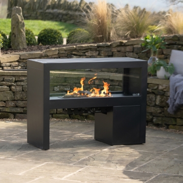 Cosivista 120 Outdoor Gas Fireplace, Black