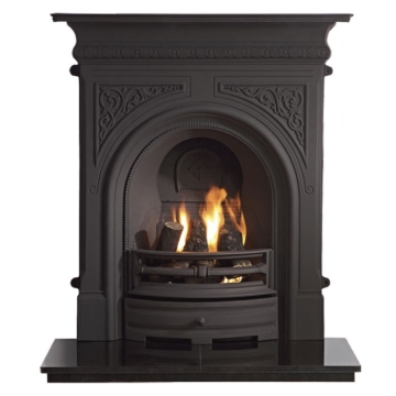 Gallery Celtic Cast Iron Fireplace, Black