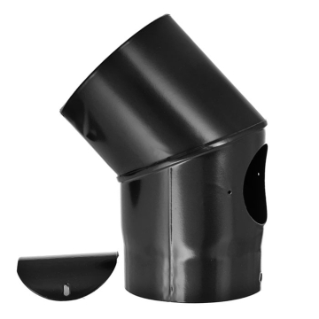 45 Degree Bend 5" Vitreous Enamelled Flue Pipe with Sweep Hatch