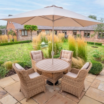 Kettler Hazel 4 Seat Wicker Dining Set