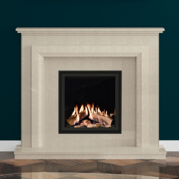 Elgin & Hall Alford 54" Marble Fireplace Suite, Pearlstone