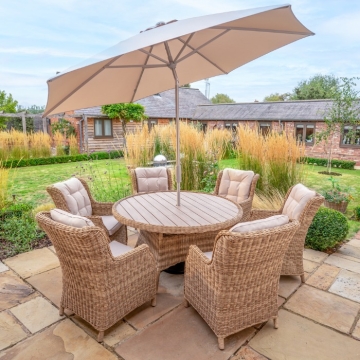 Kettler Hazel 6 Seat Wicker Dining Set