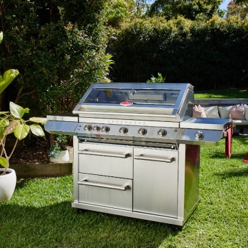 Beefeater 7000 Series Premium 5 Burner BBQ & Side Burner Trolley