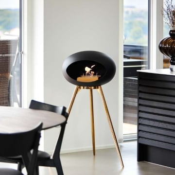 Le Feu Ground High Bioethanol Fireplace, White