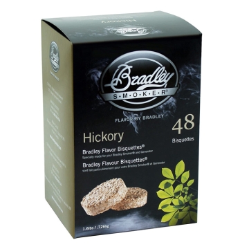 Bradley Smoker Hickory Flavoured Bisquettes, 48 Pack