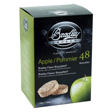Bradley Smoker Apple Flavoured Bisquettes, 48 Pack