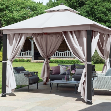 Norfolk Leisure Luxury Gazebo 3x3m with LED Light