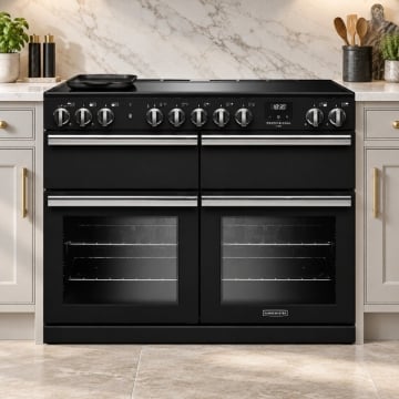 Rangemaster Professional Deluxe BC 110cm Induction Range Cooker, Charcoal Black, Roomset