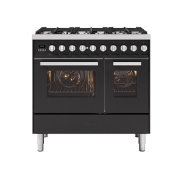 ILVE Torina 90cm Twin Cavity Dual Fuel Range Cooker, Matt Graphite ILVE Torina 90cm Twin Cavity Dual Fuel Range Cooker, Matt Graphite
