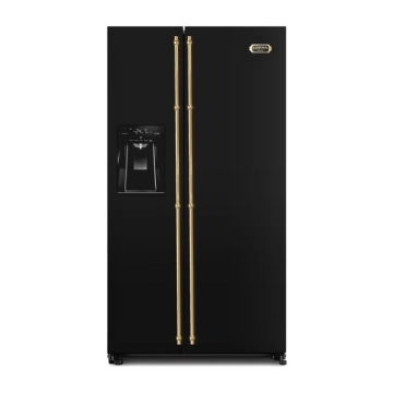 Lofra Dolcevita 90cm American Style Fridge Freezer, Black
