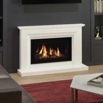 Elgin & Hall Adele 54" Marble Fireplace Suite, Wide Trim
