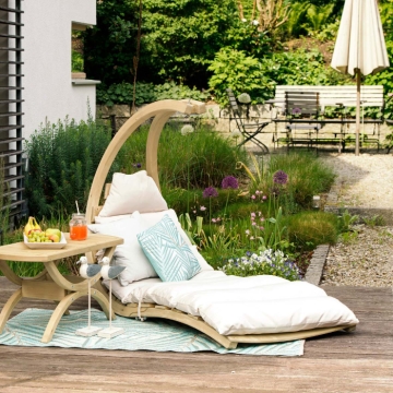 Amazonas Hanging Swing Lounger, Creme