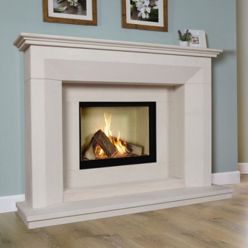 The Collection by Michael Miller Angelo Celena 54" Limestone Fireplace Suite The Collection by Michael Miller Angelo Celena 54" Limestone Fireplace Suite