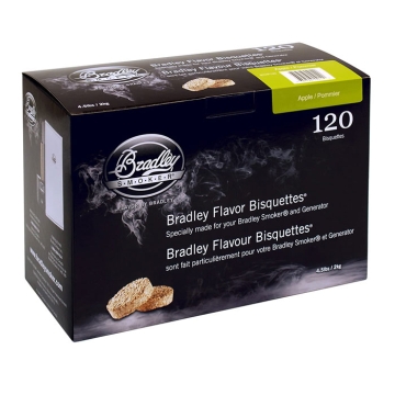 Bradley Smoker Apple Flavoured Bisquettes, 120 Pack