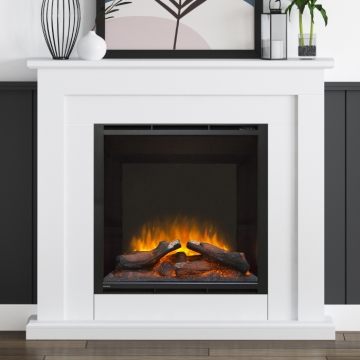 FLARE Beadnell 46" Timber Electric Fireplace Suite