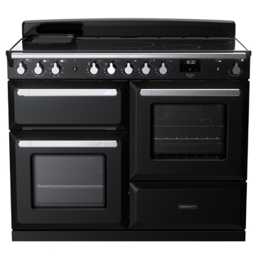 Rangemaster Estel Deluxe 110cm Induction Range Cooker, Black/Chrome
