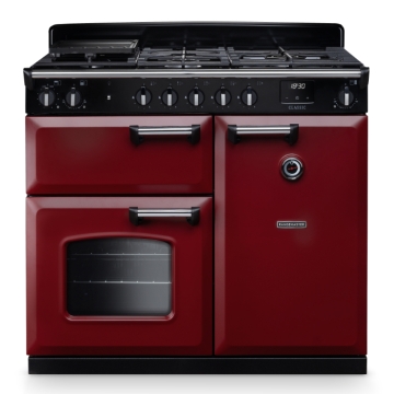 Rangemaster Classic 100cm Dual Fuel Range Cooker, Bordeaux