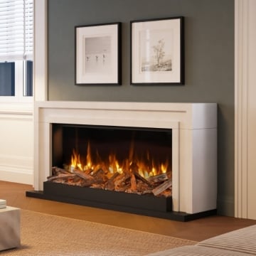Evonic Stowford Volektra Freestanding Fireplace Suite - Latte Imperial