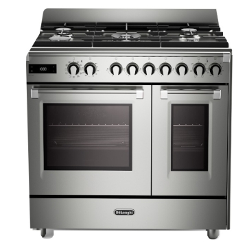DeLonghi 90cm Bassano Twin Cavity Dual Fuel Range Cooker