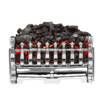 Burley Halstead 292 Electric Fire Basket, Chrome