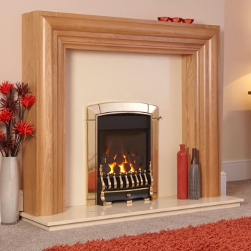 Flavel Caress High Efficiency Gas Fire, Brass