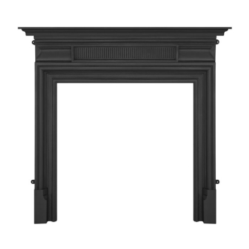 Carron Belgrave Cast Iron Fireplace Surround, Black Carron Belgrave Cast Iron Fireplace Surround, Black