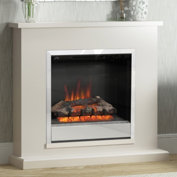FLARE Elsham 40" Timber Electric Fireplace Suite, Pearlescent Cashmere FLARE Elsham 40" Timber Electric Fireplace Suite, Pearlescent Cashmere
